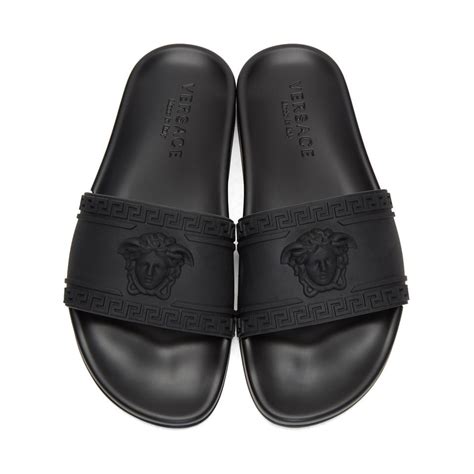 versace men's medusa slides